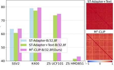 M2CLIP multimodal action recognition figure teaser